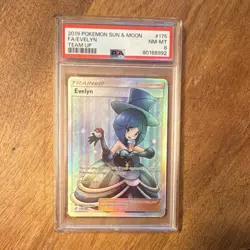 Pokemon TCG Team Up Evelyn 175/181 Full Art Holo Ultra Rare PSA 8 - Image 1