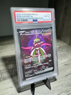 2025 POKEMON PRE SPECIAL ILLUSTRATION RARE #157 IRON VALIANT EX PSA 10 - Image 3