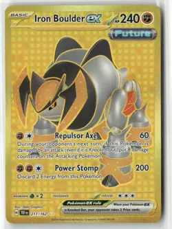 POKEMON TEMPORAL FORCES IRON BOULDER EX HYPER RARE 217/162 TCG HOLO - Image 1