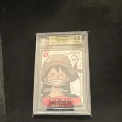 Bandai One Piece CCG Monkey D. Luffy Leader BGS 9.5 ST01-001 Foil Textured JP - Image 1