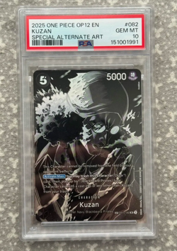 2025 One Piece Op12-Legacy Of The Master Kuzan Special Alternate Art PSA 10 #082 - Image 1