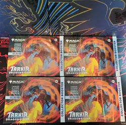 *NEW* *SEALED* Mtg Tarkir Dragonstorm Omega Collector Booster Pack x4 - Image 1