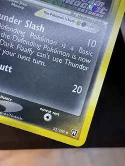 Dark Flaaffy Reverse Holo Pokemon Card ex Team Rocket Returns 33/109 Fresh NM+ - Image 5