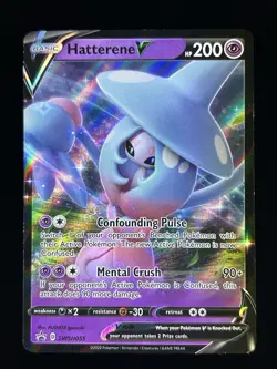 Hatterene V Black Star Promo SWSH055 Champions Path Pokemon Trading Card - Image 1