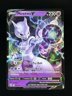 Pokemon TCG Mewtwo V Pokemon Go 030/078 Holo Ultra Rare NM - Image 1