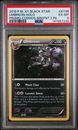 2016 POKEMON BLACK STAR PROMO UMBREON #XY96 HOLO FOIL PSA 6 - Image 1