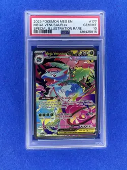 Mega Venusaur Ex 177/132 SIR Pokemon MEG En Special Illustration Rare PSA 10 - Image 1
