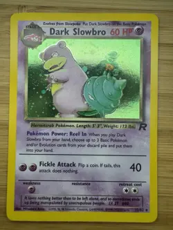 VINTAGE Dark Slowbro TCG 12/82 Team Rocket Holo Rare Pokemon Card NM - Image 1