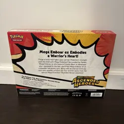 Pokemon TCG: Mega Evolution—Ascended Heroes Mega Emboar Ex Box - In Hand - Image 2