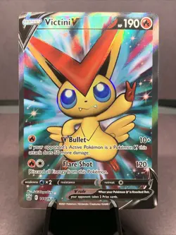 Pokemon TCG Victini V Full Art Ultra Rare Holo 144/163 Battle Styles NM - Image 1