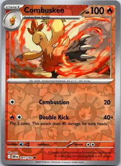 Combusken 041/182 Common Destined Rivals Pokemon Reverse Holo Near Mint - Image 1