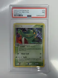 Pokemon Sceptile 10/106 Emerald Reverse Holo Stamp PSA 7 - Image 1