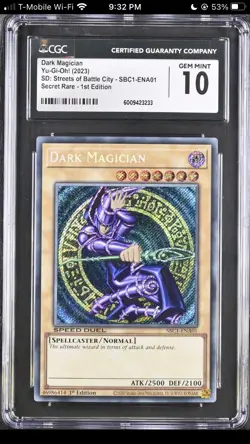 2023 Yugioh Speed Duel SBC1 Dark Magician CGC 10 - Image 1