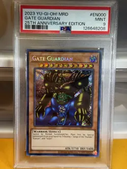 Yu-Gi-Oh! Gate Guardian MRD-EN000 Metal Raiders Reprint 25th PSA 9 Graded MINT - Image 1