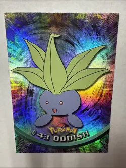 Topps Pokemon #43 Oddish HOLO/FOIL CARD - TV Animation Edition, 1999, NM - Image 1