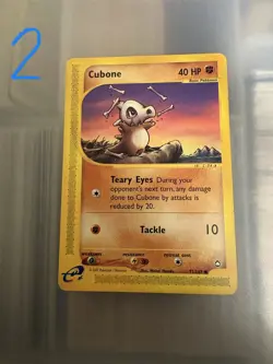 Pokemon Card Cubone LP Aquapolis Common 72/147 x1 - Image 3