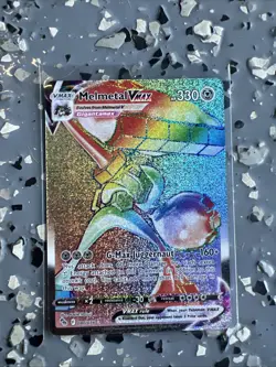 Pokemon TCG Melmetal VMAX Holo Card Secret Rare, Go 080/078 - Image 1