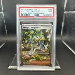 2025 Pokemon Mega Evolutions Wally’s Compassion #186 SIR EN Graded PSA 9 - Image 1