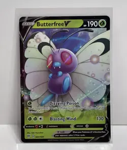 Pokemon TCG Butterfree V 001/189 Darkness Ablaze Card Ultra Rare NM - Image 1