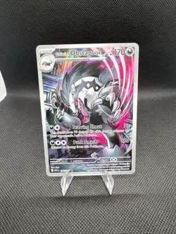 Pokemon Galarian Obstagoon 245/ASCENDED HEROES Full Art Holo Rare Card - Image 1