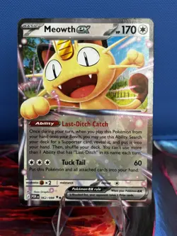 Meowth ex 062/088 Me03: Perfect Order Holo Pokemon - Image 1