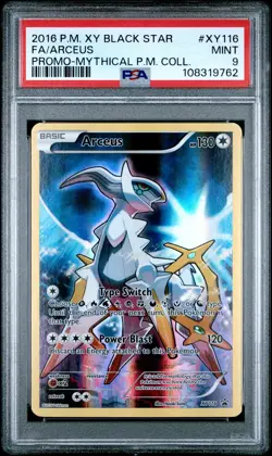 2016 POKEMON XY BLACK STAR PROMO #XY116 FULL ART/ARCEUS PSA 9 - Image 1