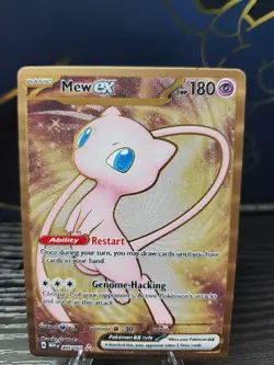 Pokemon TCG Mew EX Metal Gold NM 205/165 Scarlet & Violet 151 Promo Card NM - Image 1