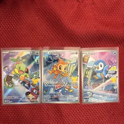 Pokemon TCG Piplup Chimchar Turtwig First Partner Collection Sinnoh Gen 4 Set NM - Image 1