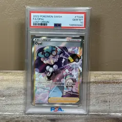 Pokemon TCG Lost Origin Opal TG28 PSA 10 Full Art Holo Trainer Card Ultra Rare - Image 1
