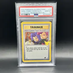 Here Comes Team Rocket # 15/82 | Pokemon TCG - 2025 Celebrations | PSA 10 GEM MT - Image 3