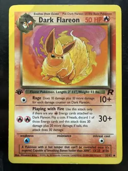 Pokemon Dark Flareon 35/82 1st Edition Team Rocket (MP) - Image 1