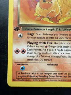 Pokemon Dark Flareon 35/82 1st Edition Team Rocket (MP) - Image 4