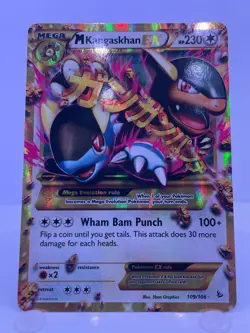 M Kangaskhan EX (Secret Rare) 109/106 - Pokemon Flashfire - Lightly Played - Image 1