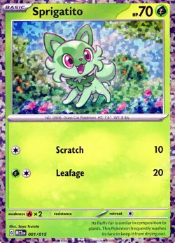 Pokemon! McDonalds! "Sprigatito"! Promo Holo! #001/015! Excellent Condition! - Image 1