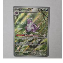 Pokemon TCG Nidoking 174/165 Sv: Scarlet & Violet 151 IR Full Art Holo Eng 170HP - Image 1