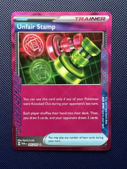 Unfair Stamp - Ace Spec - 165/167 Twilight Masquerade Pokemon TCG - NM - Image 1