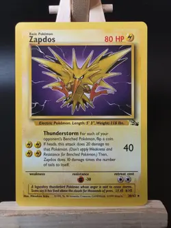 Zapdos 30/62 Rare Fossil Pokemon NM (#2) - Image 1