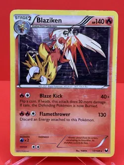 2012 Pokemon Blaziken 17/108 Black & White Dark Explorers Holo Rare - HP - Image 1