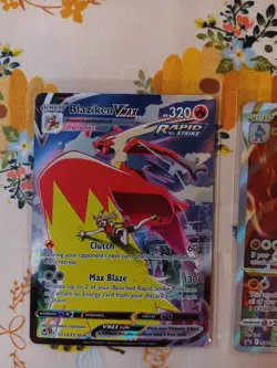 2023 Near Mint Pokemon lot of 5 cards blaziken Vmax lucario V promo giovanni 151 - Image 2