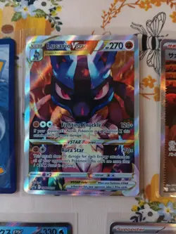 2023 Near Mint Pokemon lot of 5 cards blaziken Vmax lucario V promo giovanni 151 - Image 4