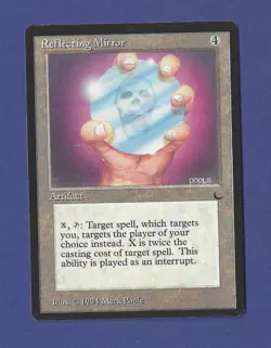 1994 Magic the Gathering - Reflecting Mirror - Artifact - The Dark MTG - Image 1