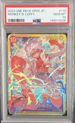 PSA 10 Monkey D Luffy OP05-119 SR Gear 5 Nika One Piece Card JP - Image 1