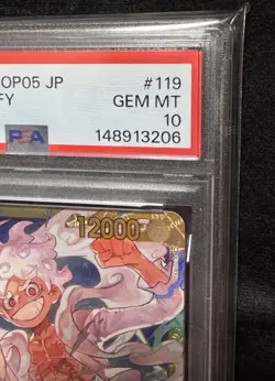 PSA 10 Monkey D Luffy OP05-119 SR Gear 5 Nika One Piece Card JP - Image 5