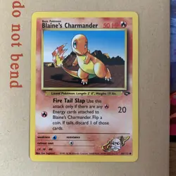 Blaine's Charmander 60/132 Gym Challenge Set Pokemon TCG Card WOTC Near Mint NM - Image 2