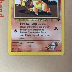 Blaine's Charmander 60/132 Gym Challenge Set Pokemon TCG Card WOTC Near Mint NM - Image 4