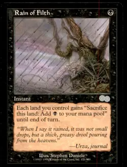 MTG Rain of Filth LP Light Play Urza's Saga [2398] - Image 1