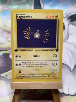 Magnemite 60/82 1st Edition Non Holo - 1st Edition Team Rocket Pokemon Card - LP - Image 1
