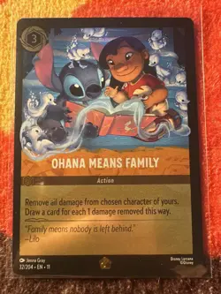 Disney Lorcana Ohana Means Family 32/204 The First Chapter Near Mint Card - Image 1