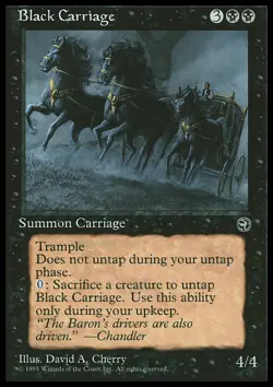 MTG BLACK CARRIAGE PLAYED - CARROZZA NERA - HML - MAGIC - Image 1