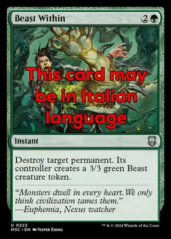 MTG BEAST WITHIN EXC - BESTIA INTERIORE 223 - M3C IT - MAGIC - Image 1